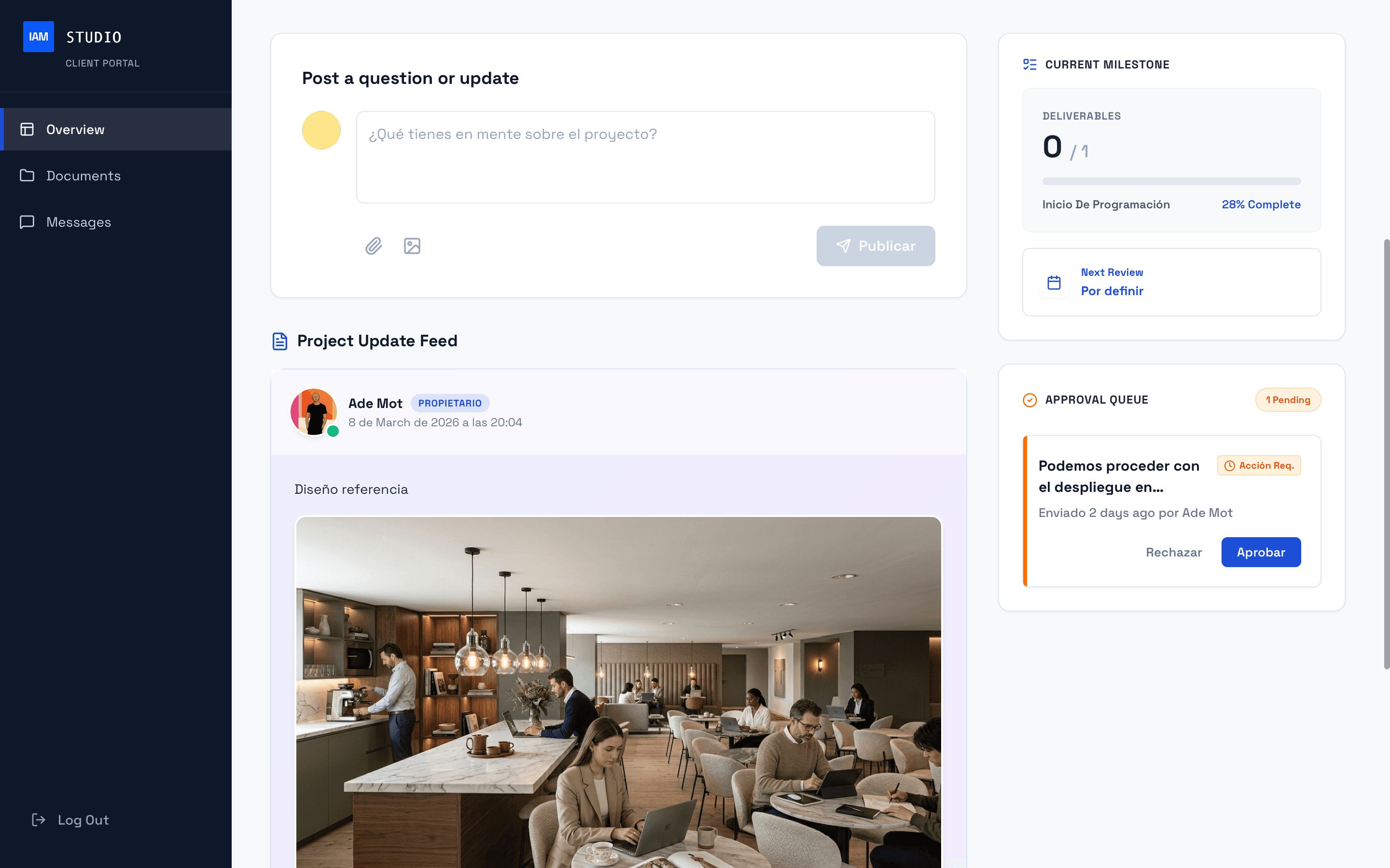 IAM Studio Client Portal Interface